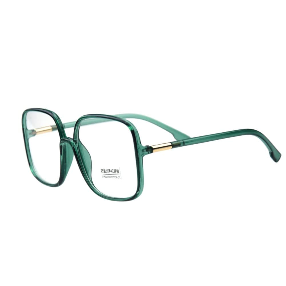 Shiratori Woman's New Retro Blue Light Blocking Glasses Big frame Nerd Eyeglasses Frame Anti Blue Ray Computer Game Glasses