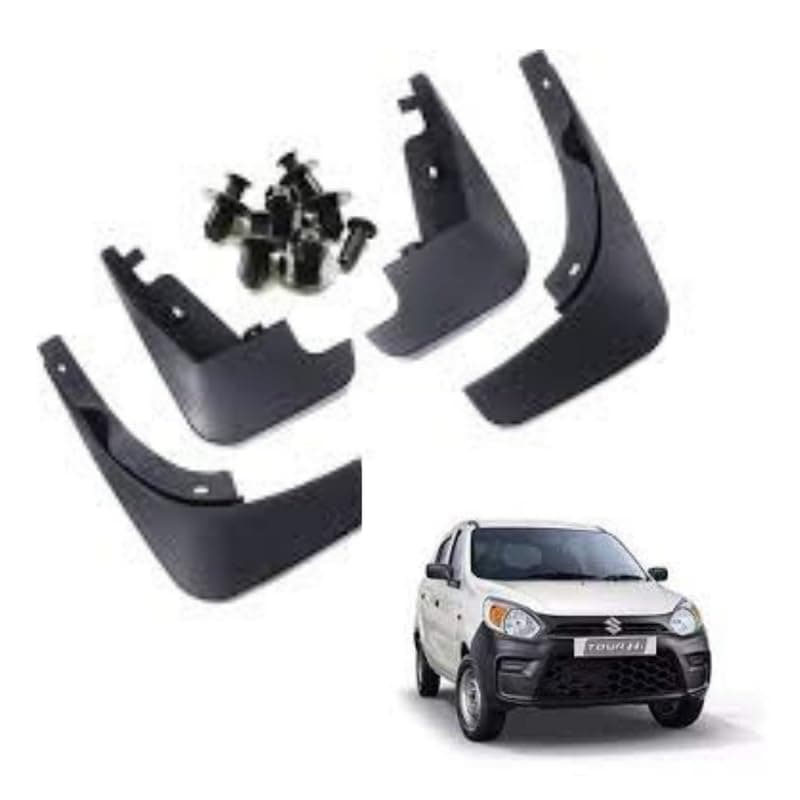 Autokaar OE Type/Box Type Car Mud Flap for Maruti Suzuki Alto 800 Tour, Black