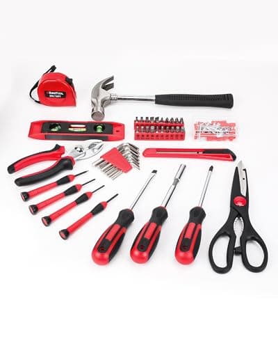 KingTool Home Repair Tool Kit - 149 Pieces Basic Home/Auto Repair Tool Set, General Mechanic Tool Set, General Household Tool Kit with Plastic Toolbox, Perfect for Homeowner, Office & College Repairs