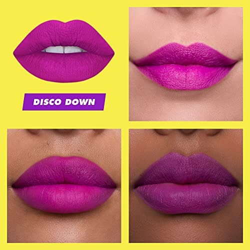 Lime Crime Soft Touch Comfort Matte Lipstick, Disco Down (Bright Magenta) - Flirty Retro Shades - Full-Coverage Long Lasting, Lip Lining & Soft Formula for All-Day Wear - Talc-Free & Paraben-Free