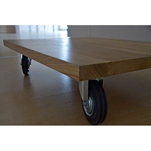 Furleo Cucine Coffee Table 001 Cst Table with Wheels Solid Wood Chestnut