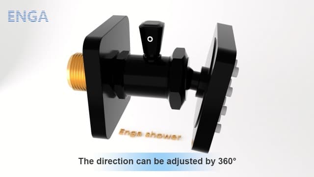 Enga Shower System Body Jets with On-Off Switch, 16 Inch Rain Shower Head System Full Body Spray Massage Shower Set, Multi Head Shower Faucet Combo, Brushed Nickel