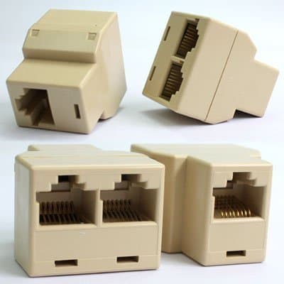 RJ45 Cat 5 LAN Ethernet Splitter Connector Adapter