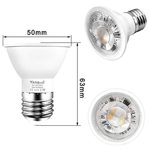 RGB Color Changing LED Bulb with Remote Control, 400W Equivalent, 400LM, 45° Beam Angle & Memory, E26 Mood Atmosphere Lighting (6 Pack)