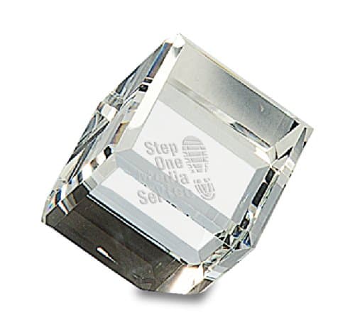 Executive Gift Shoppe | Personalized Crystal Cube Paperweight with Free Custom Engraving - 2" x 2"