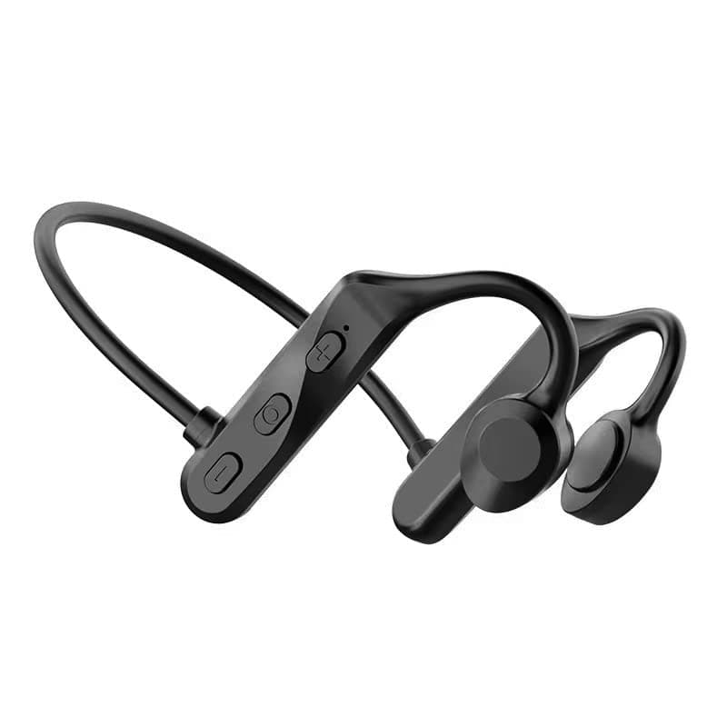 Bone Conduction Wireless Earbuds Bluetooth 5.0 Headphones, Open-Ear Sweatproof Ultralight Sports Earphones with Mic for Running, Cycling, Driving, Gym, Headphones Compatible with iPhone/Android/IOS
