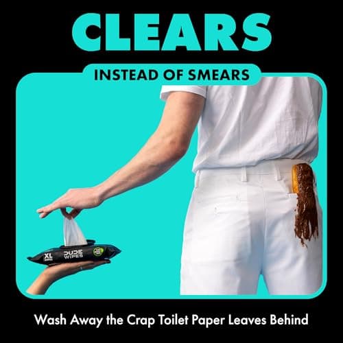 DUDE Wipes - Flushable Wipes - 8 Pack, 400 Count - Mint Chill Extra-Large - Eucalyptus & Tea Tree Oil - Septic and Sewer Safe