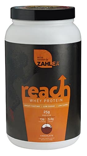 Zahlers Reach, Whey Protein Shake powder, advanced formula for Lean muscle build, all-natural weight management product, naturally sweetened and flavored, Certified Kosher, #1 best great delicious tasting Chocolate Flavor, 2.3 pounds