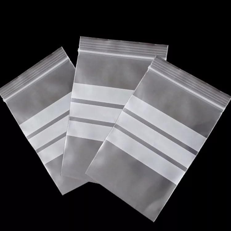 100 Write Plain Grip Seal Bags - Big, Medium, Small, Mini, Resealable Clear Plastic Bags - Transparent Polythene Pouches (10" x 14")