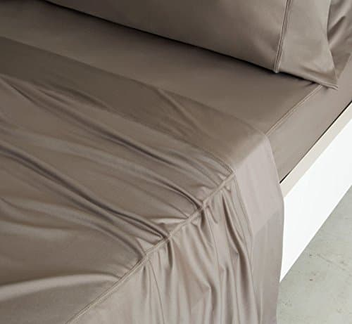 SHEEX Luxury Copper Sheet Set with 1 Pillowcase, Breathable PRO+Ionic Copper Fabric, Taupe, Twin