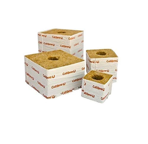 Rockwool Cubes Grow Blocks 3" 4" 6" Small Large Hole Hydroponics (4" Cube Large Hole (38/35) - Qty 10)