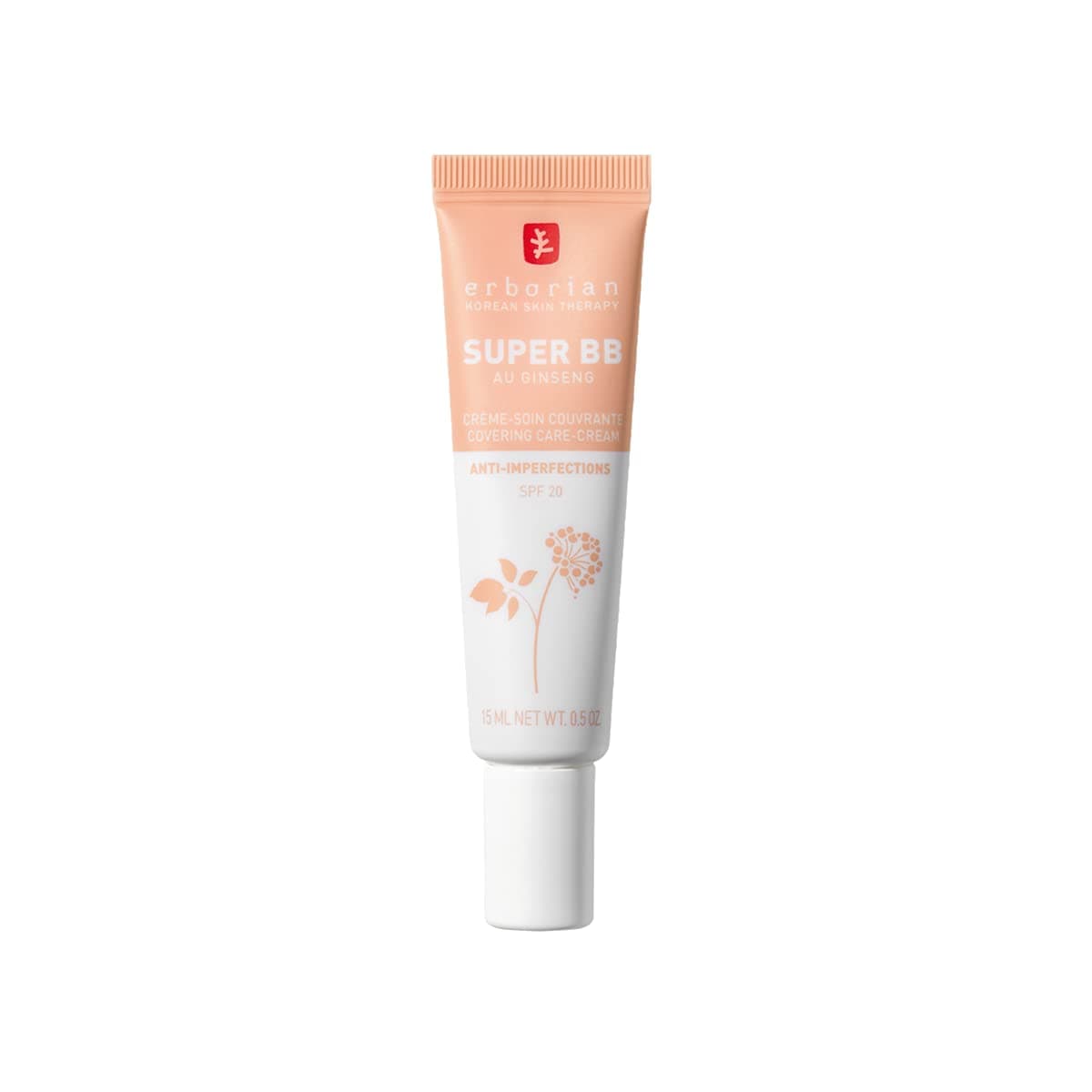 Erborian Super BB Cream with Ginseng - Full coverage BB cream for acne prone skin - Clair 15ml