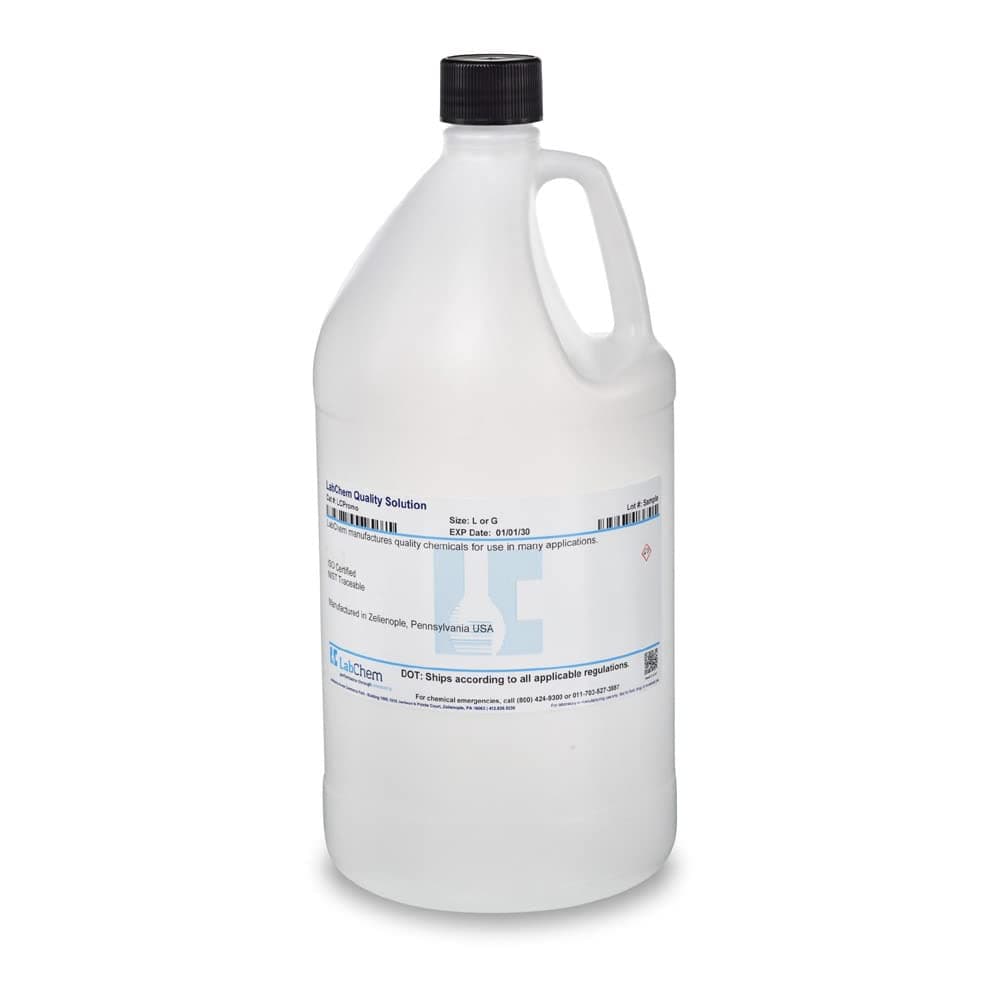 LabChem LC242704 Sodium Hydroxide Solution, 0.1N (0.1M), 4 L Volume