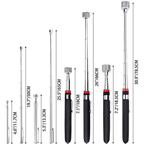 Magnetic Pick Up Tool 4 Pack, Telescopic Magnet Stick (1.5LB 3LB 10LB 15LB)
