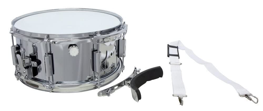 Marching Snaredrum 14 x 6.5", metal shell, incl. carrying strap and knee brace