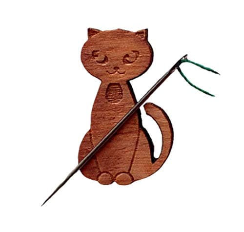 Needle minder Cat Cross stitch Pattern holder Kitten magnetic keeper