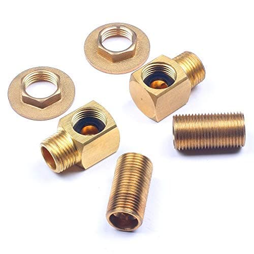 Installation Kit for Wall Mount Faucet Backsplash Mounted 90 Degree Elbow Adapter Set for Faucets Mounting Stainless Steel Commercial Kitchen Prep & Utility Sink