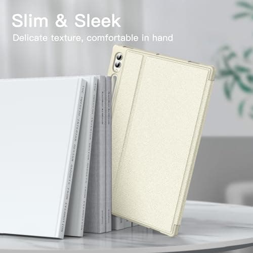 JETech Case for Samsung Galaxy Tab S10 Ultra/Tab S9 Ultra 14.6-Inch with S Pen Holder, Slim Folio Stand Protective Tablet Cover, Multi-Angle Viewing (Beige)