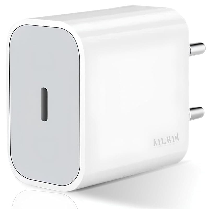 AILKIN 20W Fast iPhone Charger Compact USB-C Power Adapter with Pd 3.0 for Quick Charging for iPhone 15, 14, 13, 12, 11 Series&More, Bis Certified,White