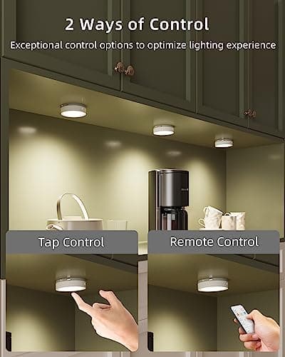 6 Pcs - Rechargeable 3 Colors Puck Light