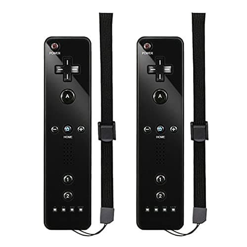 MOLICUI Wii Remote Controller, Wii Controller 2 Pack Black,Wii Remote for Nintendo Wii/Wii U Console