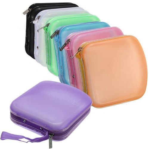 onegood 40 Disc CD DVD VCD DJ Storage Media Holder Sleeve Case Hard Box Wallet Carry Bag (purple)