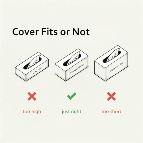 OLETHA Aesthetic Rectangle Tissue Box Cover, Medium Flat Box Tissues Holder Rectangular, Black