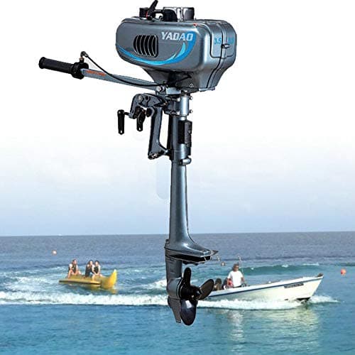 2 Stroke 3.5HP Outboard Engine Motor,Heavy Duty Inflatable Fishing Boat Engine Fishing Ignition CDI system Manual start,w/Water Cooling System 2.5KW