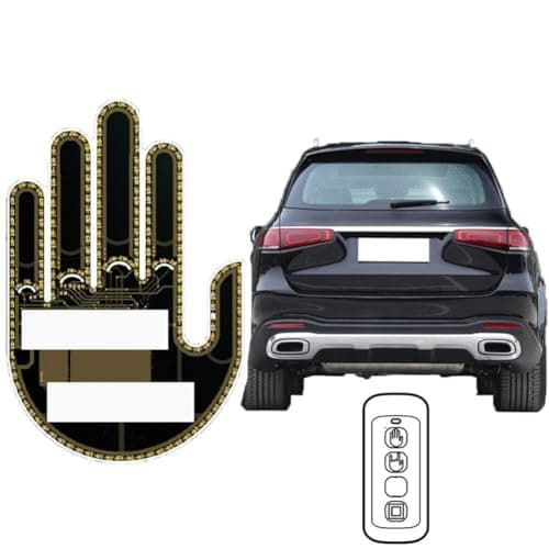 Finger Gesture Light with Remote,Car Window Finger Light,Finger Car Light,Car Accessories Finger Up Flick Hand Light,Car LED Light & Road Rage Signs for Men