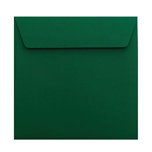 25 square envelopes 155 x 155 mm adhesive strips dark green 120 g / m²