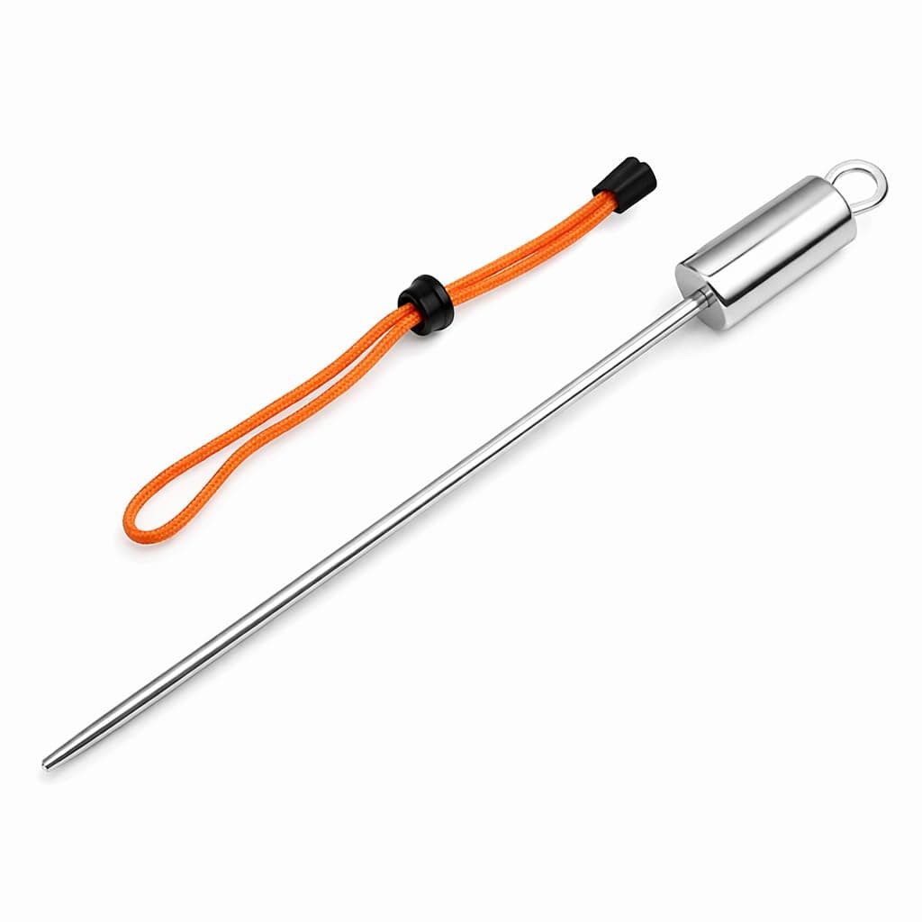VGEBY Diving Pointer, Stainless Steel Lobster Tickle Pointer Underwater Shaker Noise Maker Scuba Diving Stick Rod with Lanyard (Orange)
