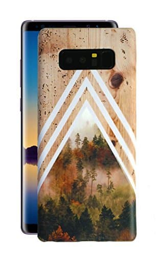 Samsung Galaxy Note 8 Phone Case - Case Escape - Nature Inspired - Wood Design - Impact Resistant - Matte Shell - Phone Case (Dense Forest)