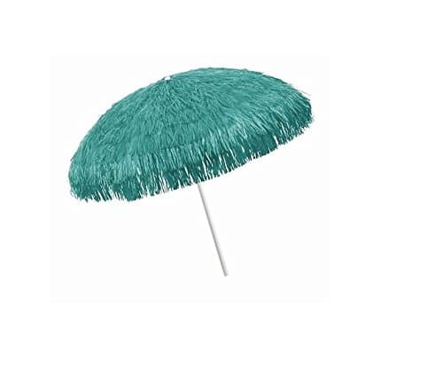 Exclusive Kenya Raffia Parasol Diameter 200 cm Raffia 8 Spokes and Steel Knicker green