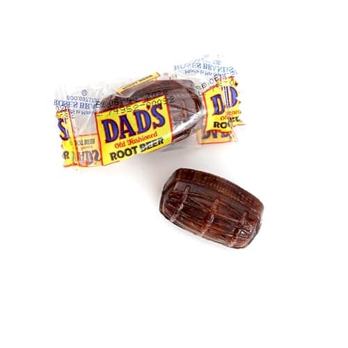 The Hampton Candy Company Dad's Root Beer Barrels Hard Candy, 2lb Bulk Bag (Approx 100 Pieces), 2 Pound Candy