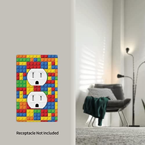 Colorful Bricks Wall Plates Outlet Light Switch Plate Cover