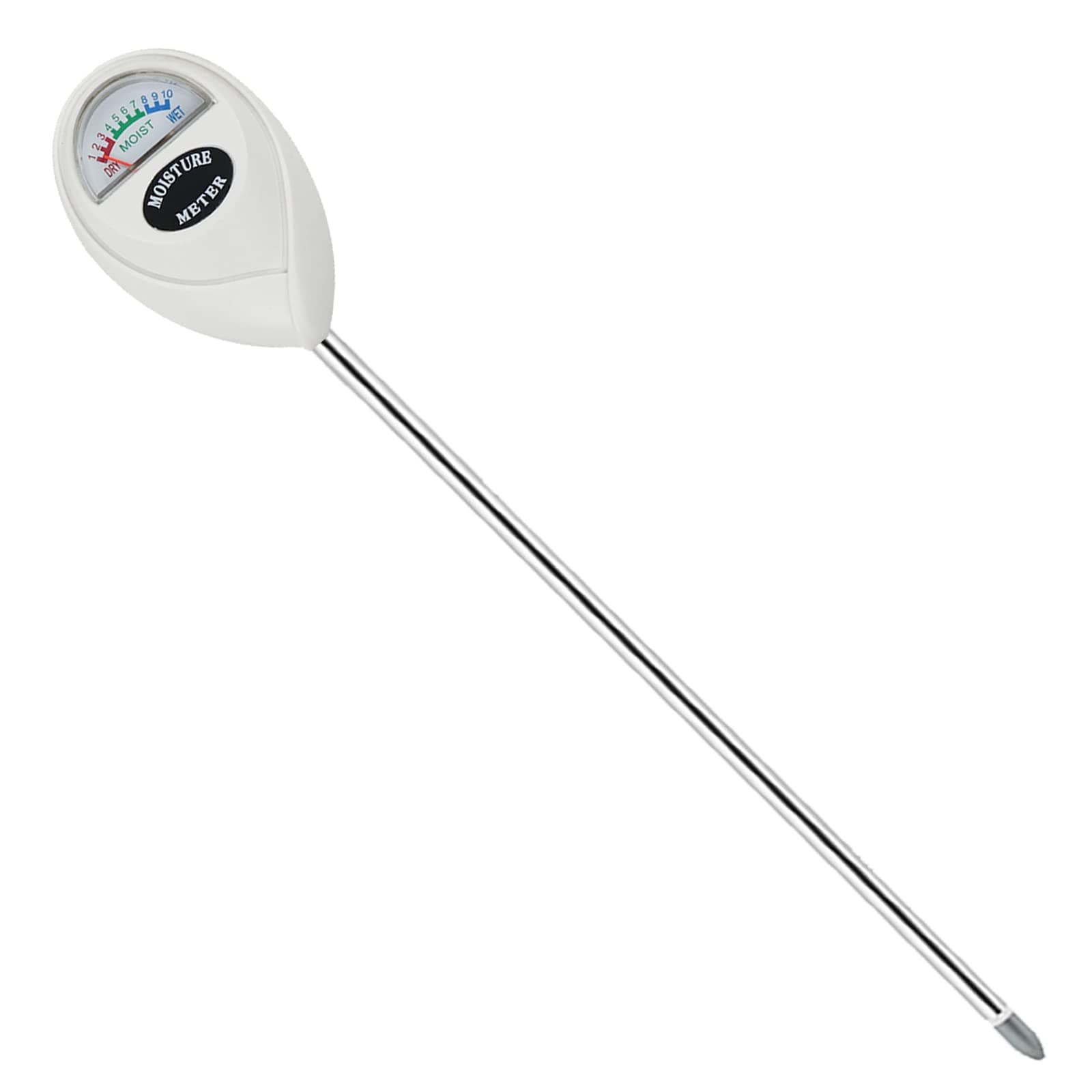 Long Probe Soil Moisture Meter-White