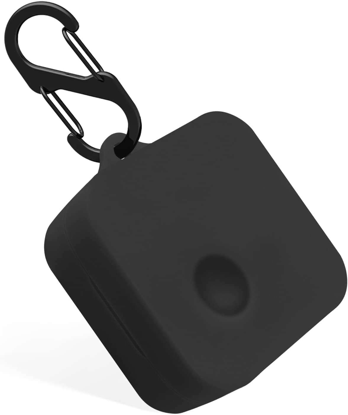 Soft Silicone Carrying Case for Nothing Ear 2, Protective Cover with Keychain (Black)