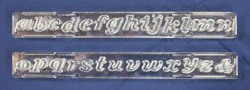 Windsor cake craft Ruler Clikstix Script Lower Case Cutter
