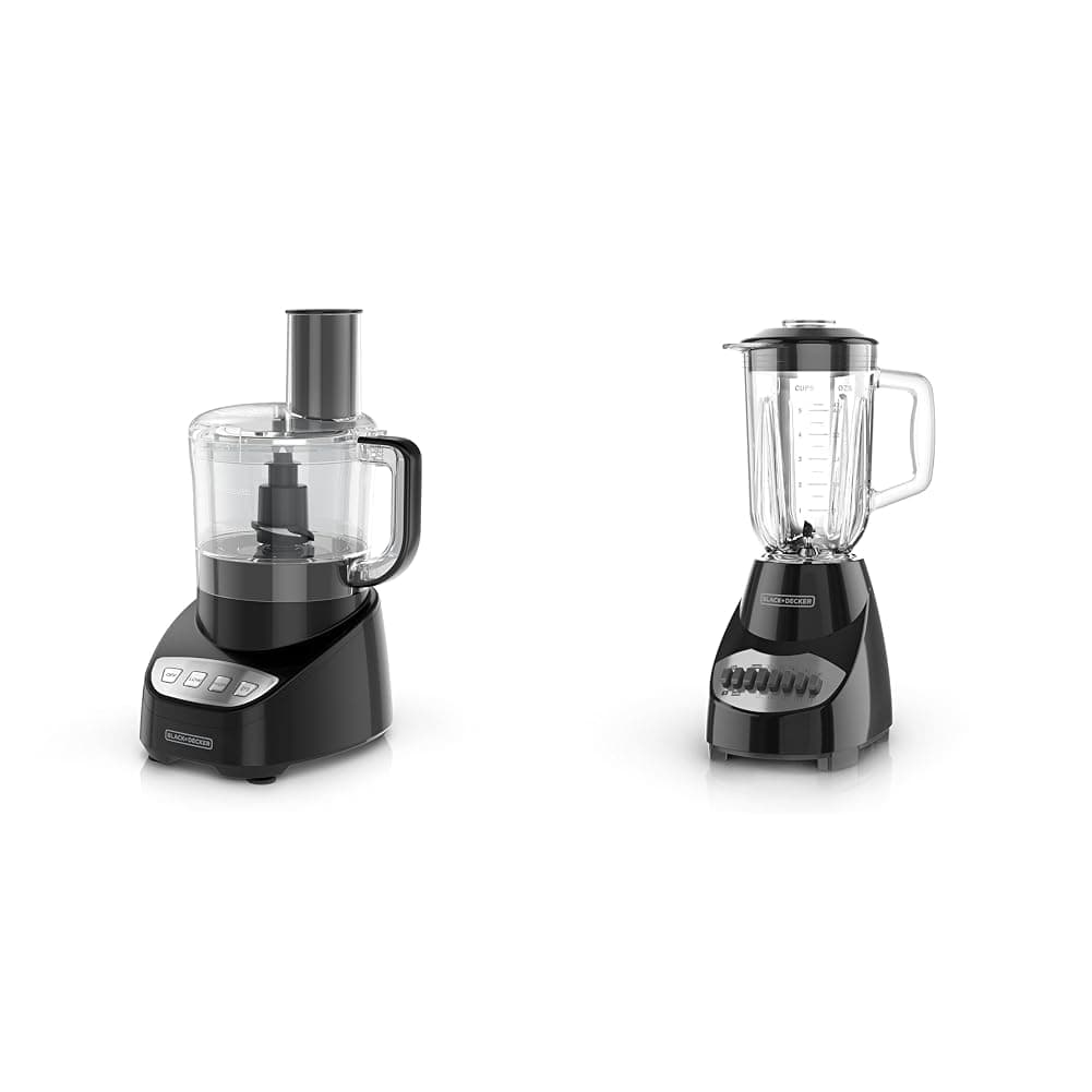 BLACK+DECKER 8-Cup Food Processor and 10-Speed Countertop Blender Bundle