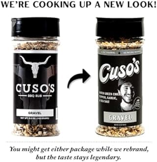Cuso Cuts Great Tasting Gravel BBQ Seasoning Rub - Contains All Natural Ingredients - Spices & Rubs for Grill, BBQ & Marinade - Best BBQ Rubs for Smoking - 1 Count BBQ Rub Seasoning
