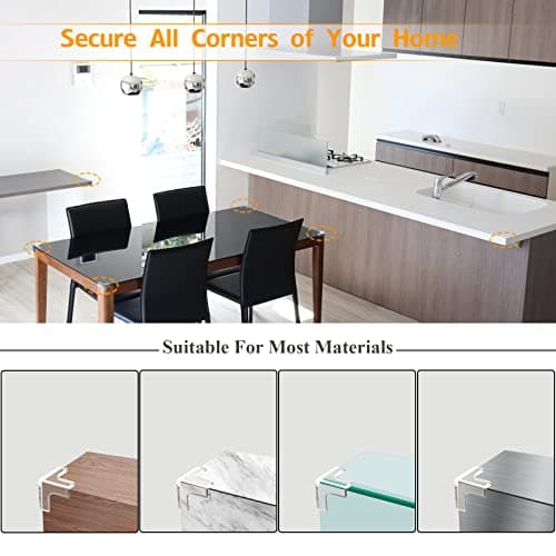 16 Pack Table Corner Protectors Clear Corner Guards Corner Bumpers Covers, Furniture & Sharp Corner Baby Proofing, T-Shaped