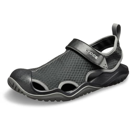 Crocs Swiftwater Mesh Deck Sandal M, Mens Slipper Black, 43/44 EU