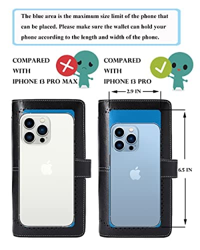 UMODE Large Capacity RFID Blocking Genuine Leather Wallets for Women with Wristlet Trifold Ladies Billfold with Zipper