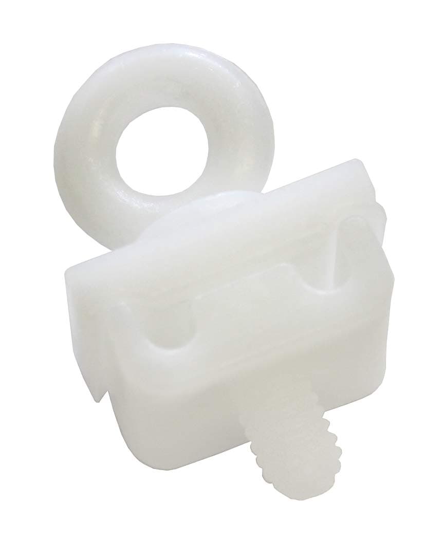 8 mm U Rail Bracket U Rail Stopper Plastic White Set of 6