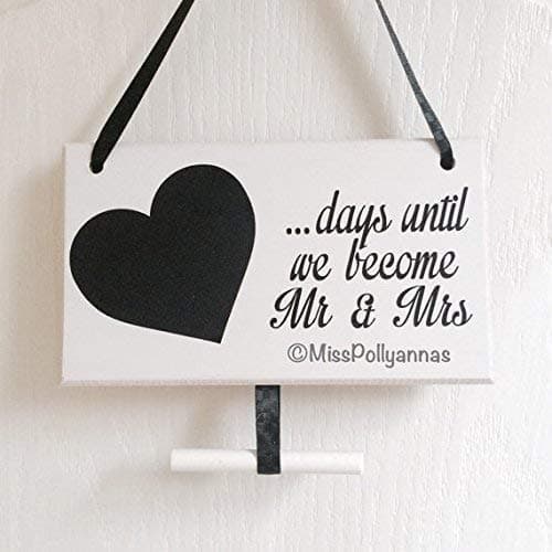 Wedding Countdown Sign, Chalkboard
