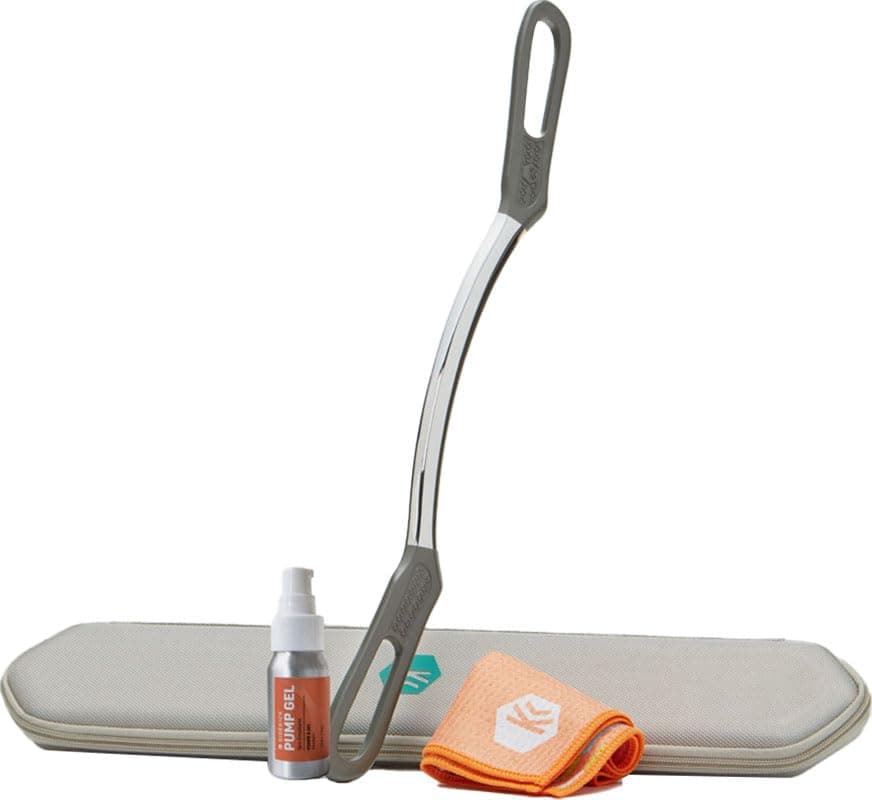 SideKickBow Muscle Scraper - Stainless Steel Gua Sha Tool – Full Kit – Designed for IASTM to Relieves Back, IT Band, & Large Muscle Pain - Relieves IT Band Syndrome & Quad/Hamstring Strain