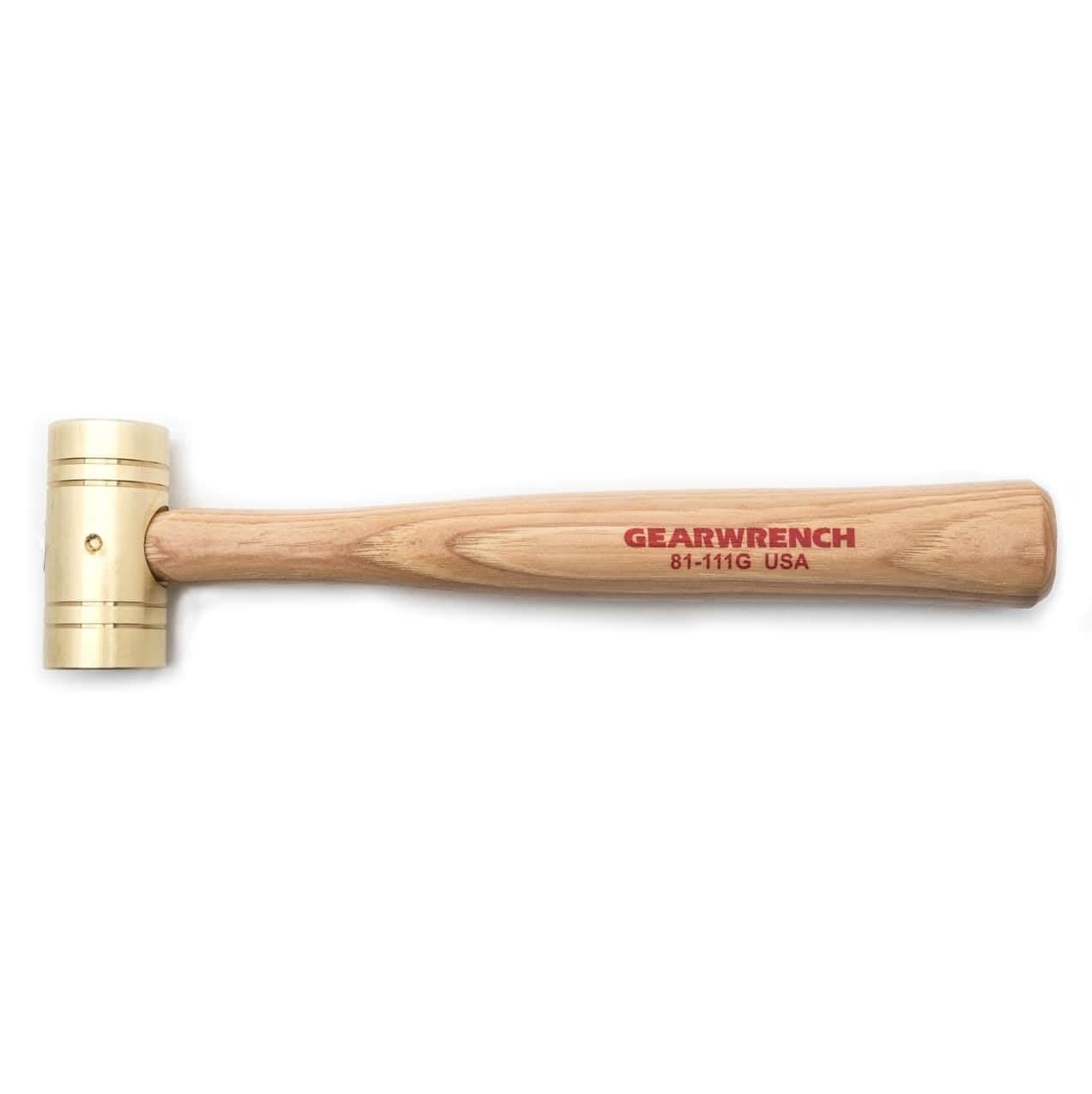 GEARWRENCH Brass Hammer with Hickory Handle | 1 lb. | 81-111G