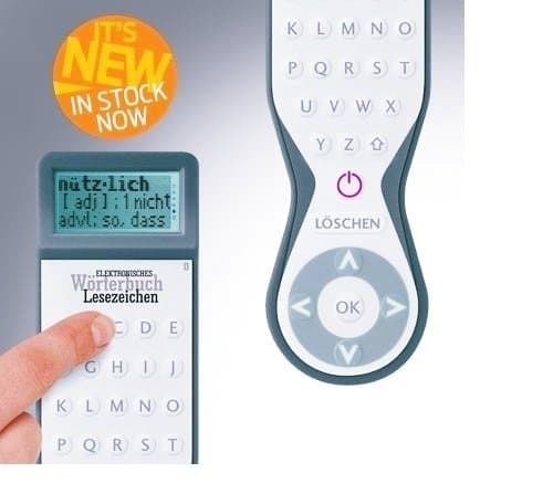 German Edition Electronic Translation Dictionary Dictionaries Grey Bookmark