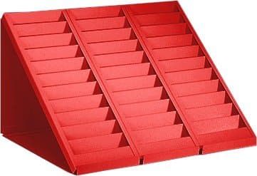 VICS Desktop Employee ID Card Rack, Glory Model 160-30-DM,30 Pocket-Red
