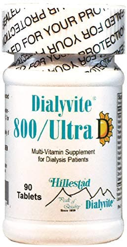 Dialyvite 800/Ultra D Multi-Vitamin Supplement for Dialysis Patients - 90 Tablets